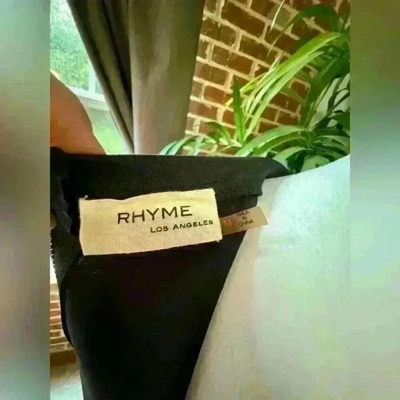 Rhyme Los Angeles Black Short Dress-Size M-preowned - Picture 7 of 9